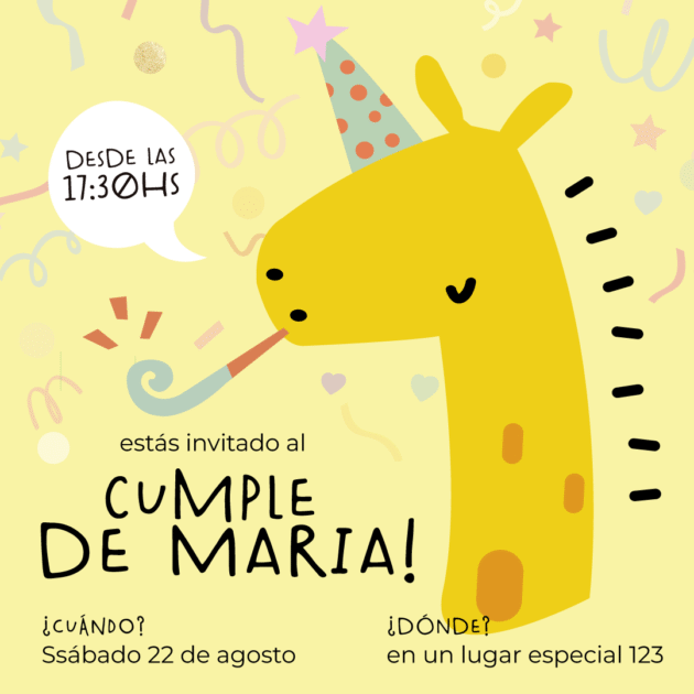Tarjeta Digital Jirafa