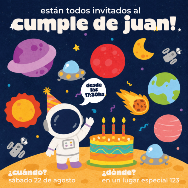 Tarjeta Digital Espacio Exterior